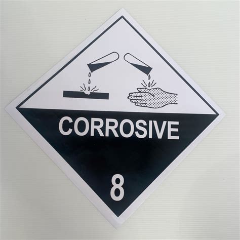 Hazardous Materials Placard Corrosive Class 8 Marair
