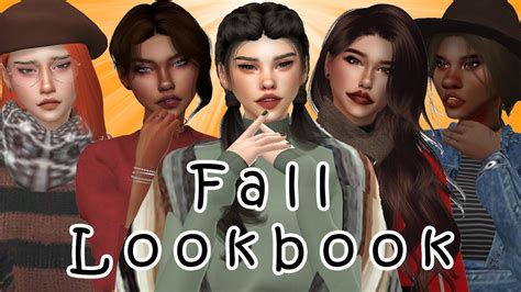 Fall Lookbook 🍂 Full Cc List Sims 4 Lookbook Youtube