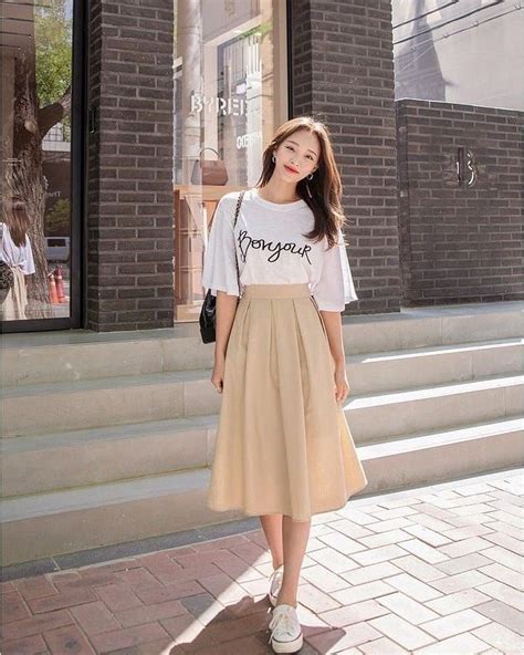 Woman Classy Outfit Inspiration Style Autumn 2021 Gentle Korean Shopping Vsco School Long