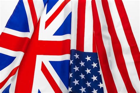 Premium Photo Flags Of The Usa And Brithish Union Jack Flag Together