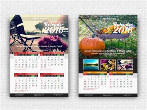 Download Template Desain Kalender 2016 Masehi Dan Hijriah Kios