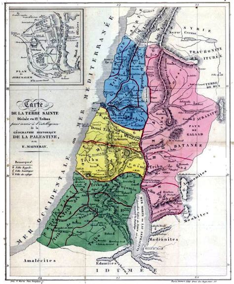 Maps 12 Tribes Of Israel