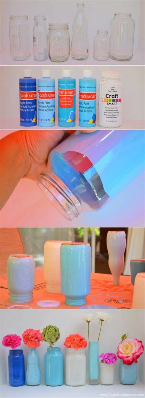 Not only do these look beautiful, but also help in placing creative flower designs around the house. 100+ DIY ΙΔΕΕΣ με ΓΥΑΛΙΝΑ ΒΑΖΑ | Jar crafts, Do it yourself crafts, Mason jar crafts