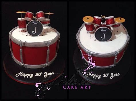 Drum Kit Cake Decorated Cake By D Licious Cake Art Cakesdecor