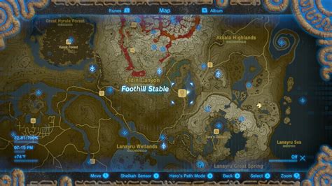Breath Of The Wild Stables Map Time Zones Map World