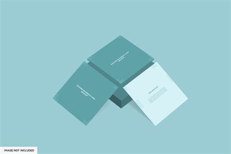 Premium Psd Square Business Card Mockup Isolated