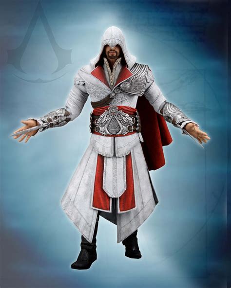 Assassins Creed Brotherhood Action Figure Ezio Ivory Hooded