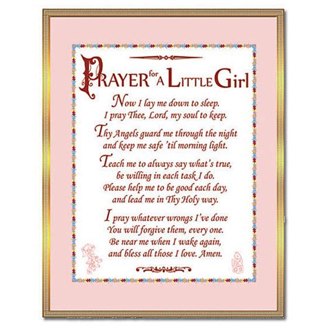 Brass Prayer For A Little Girl Plaque N 2136 2 Joy Jewelers