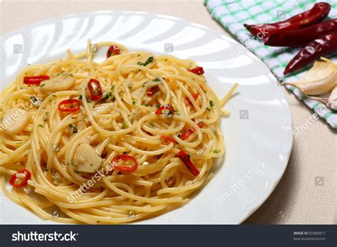 Spaghetti aglio olio e peperoncino. Aglio Olio E Peperoncino Stock Photo 85989817 : Shutterstock