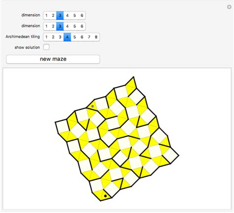 Mazes On Archimedean Tilings Wolfram Demonstrations Project
