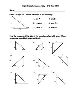 Trigonometry is based on the unit circle. Right Triangle Trigonometry - Using SOHCAHTOA by D.P.F ...