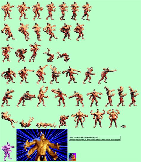 The Spriters Resource Full Sheet View Mortal Kombat Goro