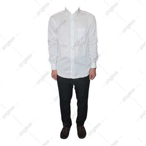 Pas Foto White Transparent, Pas Foto Full Body, Fullbody, Kemeja Putih