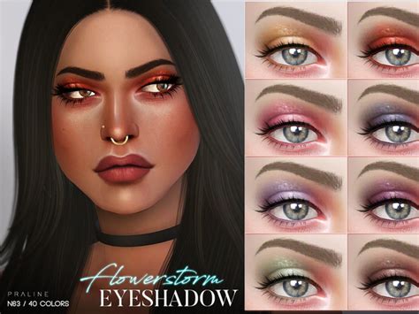 Flowerstorm Eyeshadow N63 By Pralinesims At Tsr Sims 4 Updates