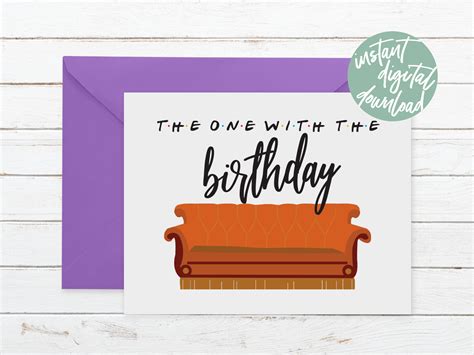 Friends Tv Show Birthday Card - Printable Cards
