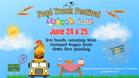 school s out food truck festival sunday laurita winery
