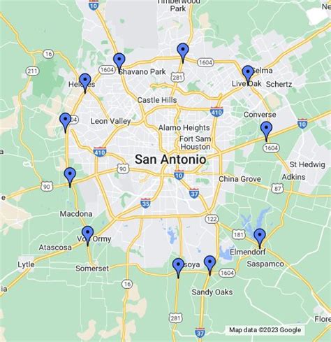 San Antonio Directions From Loop 1604 Overview