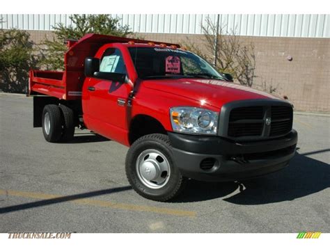 2009 Dodge Ram 3500 St Regular Cab 4x4 Chassis Dump Truck In Flame Red