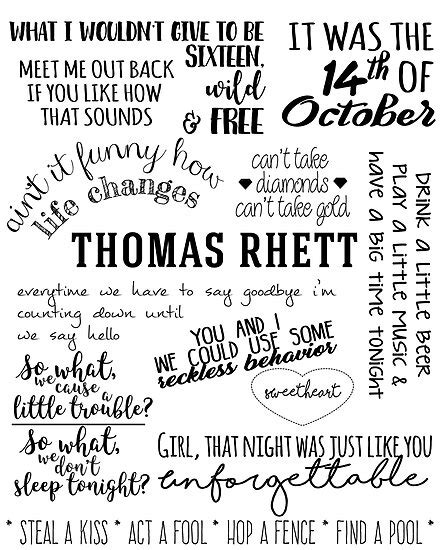 Thomas Rhett Life Changes Album Lyrics Posters By Groovy Smoothie