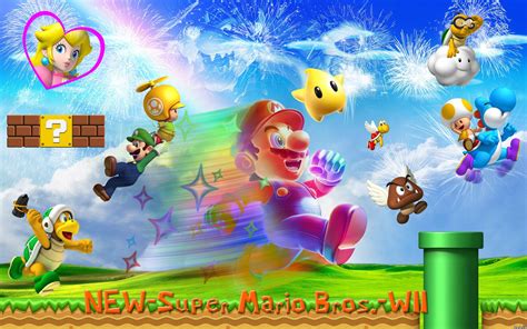 Video Game New Super Mario Bros Wii Hd Wallpaper