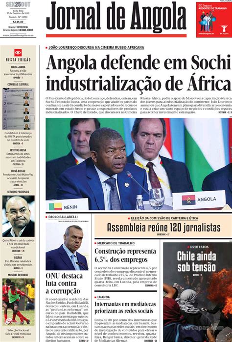 Jornal De Angola Sexta 25 De Outubro De 2019