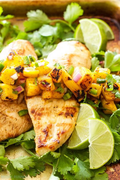 Cook chicken 8 to 10 minutes per side or until no pink remains in center of chicken, basting occasionally with the reserved marinade and basting sauce. Mango and Tequila Lime Chicken