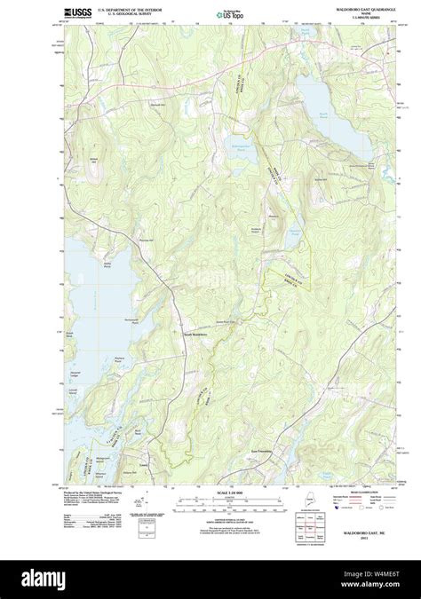 Maine Usgs Historical Map Waldoboro East 20110906 Tm Restoration Stock