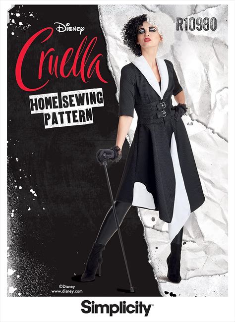 Cruella Costume Cosplay Simplicity Pattern Etsy Hot Sex Picture