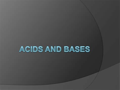 acids and bases power point