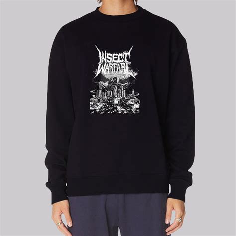 Grindcore Insect Warfare Hoodie Cheap Made Printed