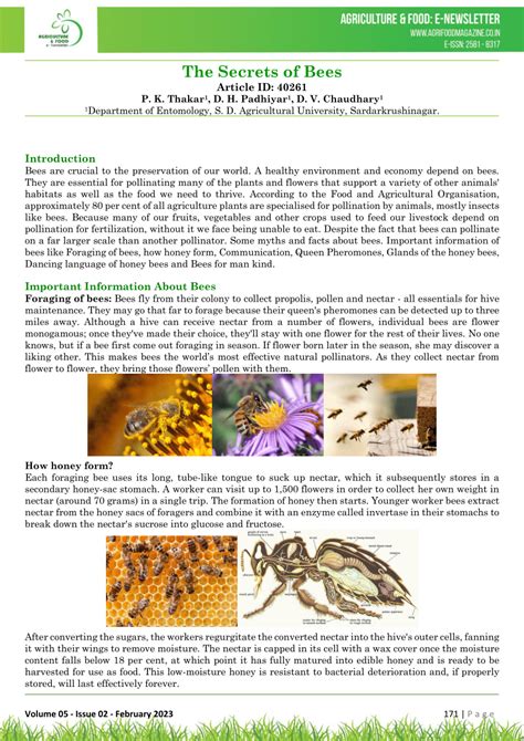 Pdf The Secrets Of Bees Article Id 40261