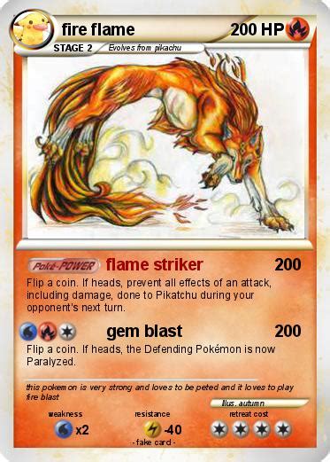 Pokémon Fire Flame 27 27 Flame Striker My Pokemon Card