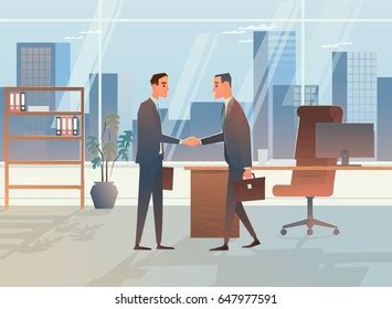 Businessmen Handshake Agreement Concept Mix Race Stock Vektorgrafik Lizenzfrei