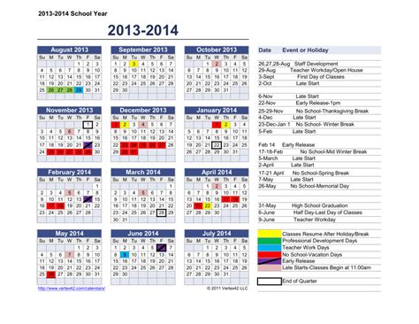 Calendar Templates By Vertex42 Printable Calendar