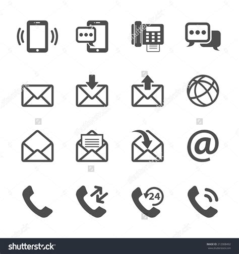 Telephone Email Icon At Collection Of Telephone Email