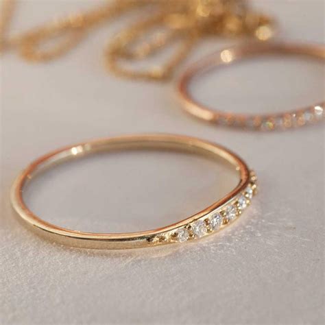 Wedding Band Women Yellow Gold Diamond Purity Ring Etsy Diamond