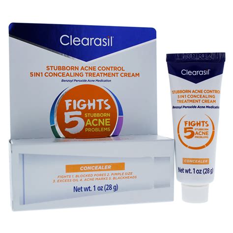 Stubborn Acne Control 5 In 1 Concealing Treatment Cream By Clearasil