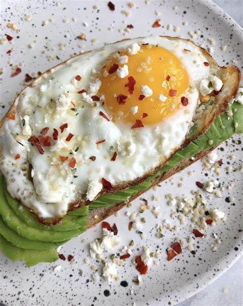 Sourdough Toast With Avocado And A Fried Egg The Feedfeed