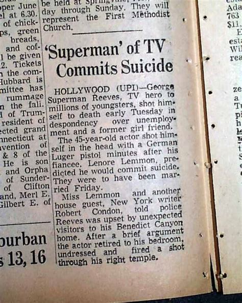 1959 George Reeves Superman Suicide