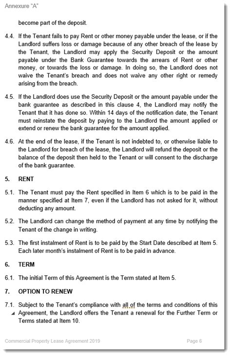 Commercial Property Lease Template - Legal Kits