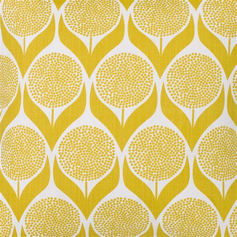 Scandinavian Fabric Blomma Yellow By Spira Of Sweden Hus And Hem