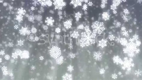 Christmas Snowflakes Loop Grey Version Holiday Background Of Snow