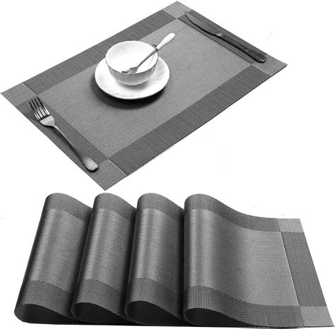 Uartlines Place Mats Dining Table Placemats Sets Of 4 Heat Resistant