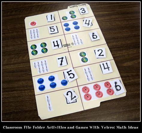 Classroom File Folder Activities And Games With Velcro Math Ideas File Folder Activities