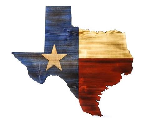 Charred Texas State Cutout Texas State Art Texas