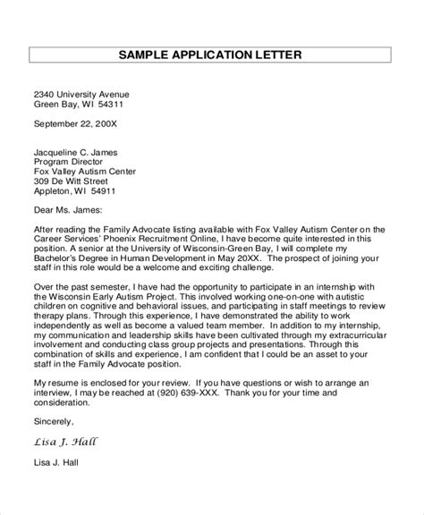 While your resume offers a history of your work experience and an outline of your skills and accomplishments, the job application letter you send to an employer explains why you are qualified for the position and should be. FREE 9+ Sample Letter of Application Forms in PDF | MS Word