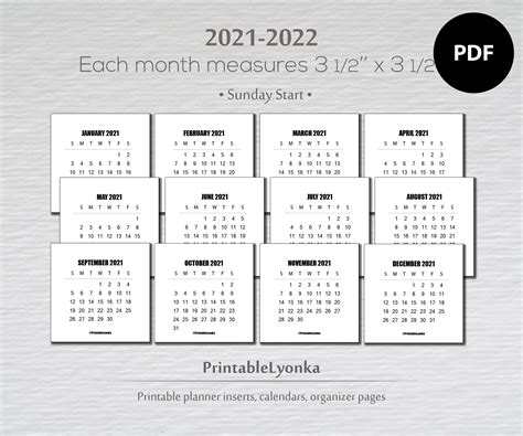 Free Printable Mini Calendar 2021 Noredtable