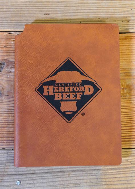 certified hereford beef ultra suede journal shop hereford