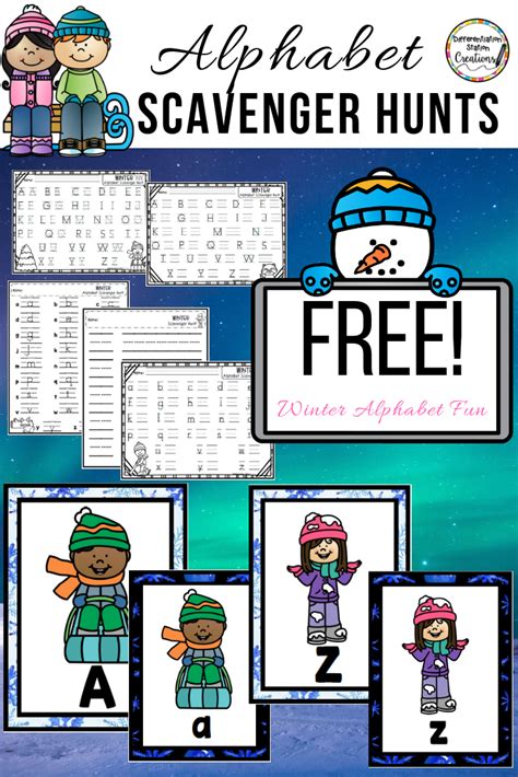 Free Winter Alphabet Scavenger Hunt Kids Can Write The Room With