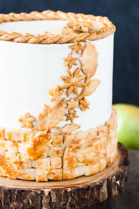 Place top crust, trim and crimp the crust around the edges and then cut slits to vent the steam. Apple Pie Cake | Liv for Cake